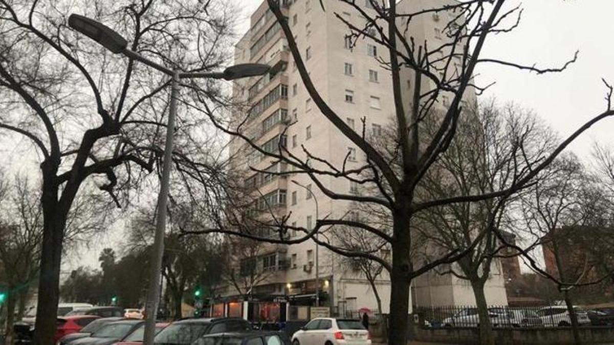 Entorno del edificio azul, donde se produjo el suceso.