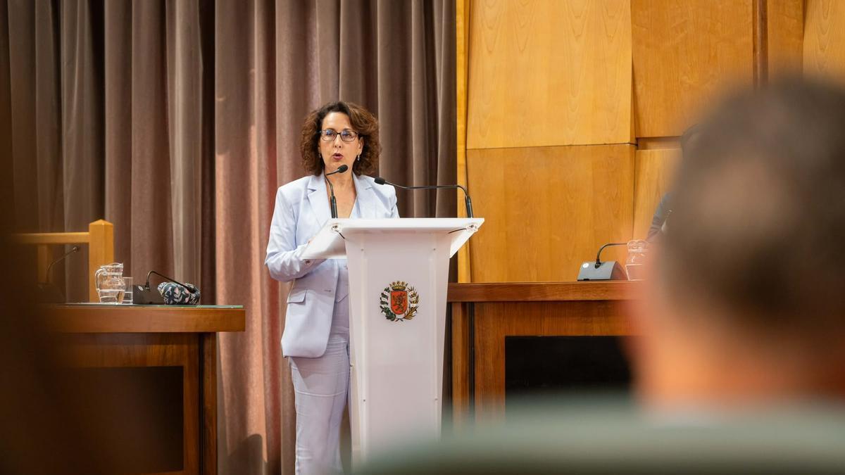 La portavoz de la ultraderecha en el Ayuntamiento de Zaragoza, Eva Torres.