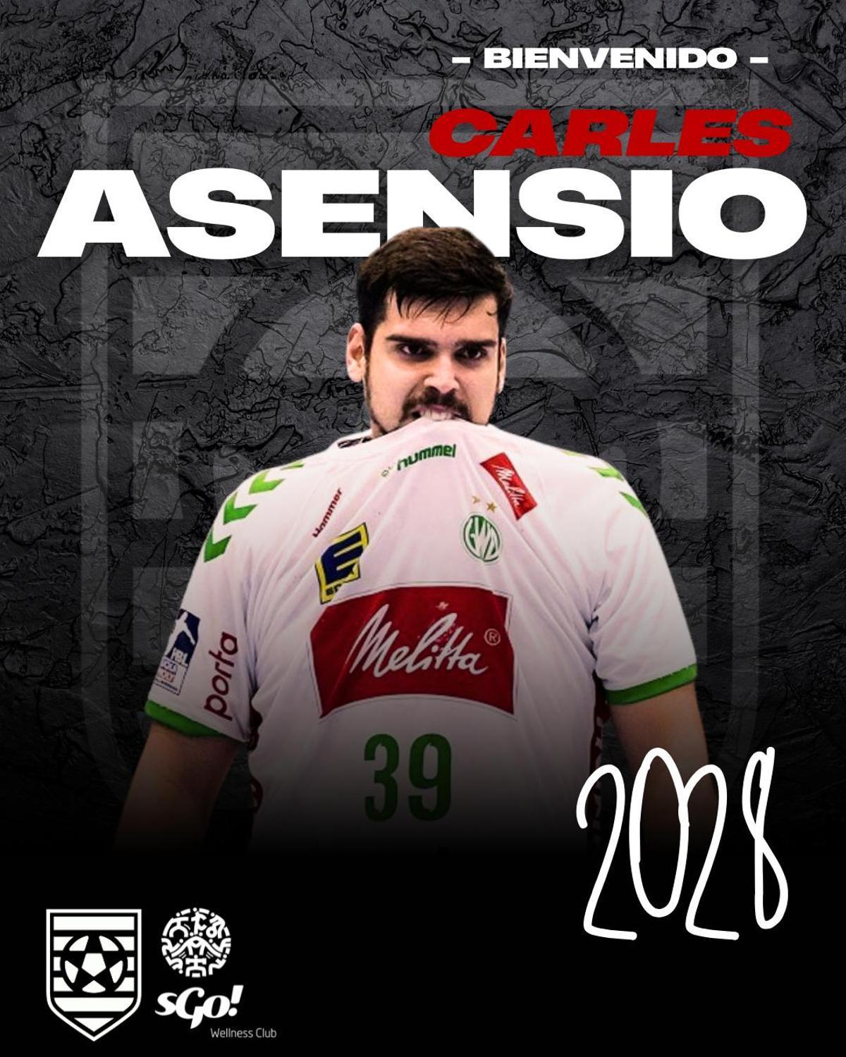 Imagen con la que el Horneo Alicante anunciaba la incorporación de Carles Asensio.