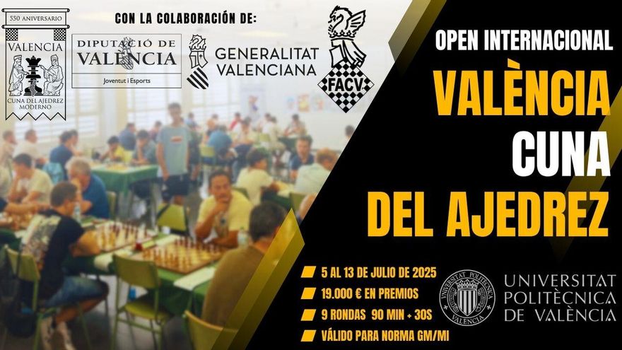 València celebra el VI Torneo Internacional “Cuna del Ajedrez”