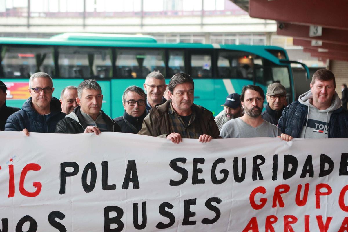 Protesta de trabajadores de Arriva en A Coruña Protesta de trabajadores de Arriva en A Coruña
