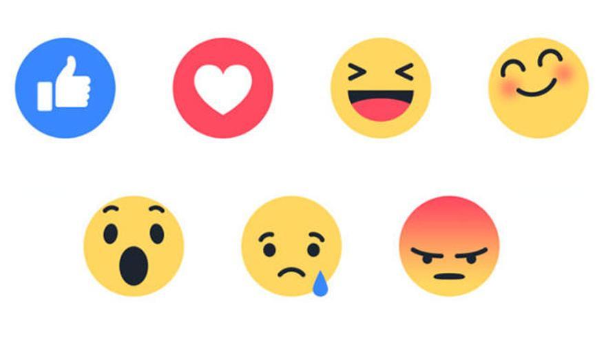 Los iconos de Facebook.