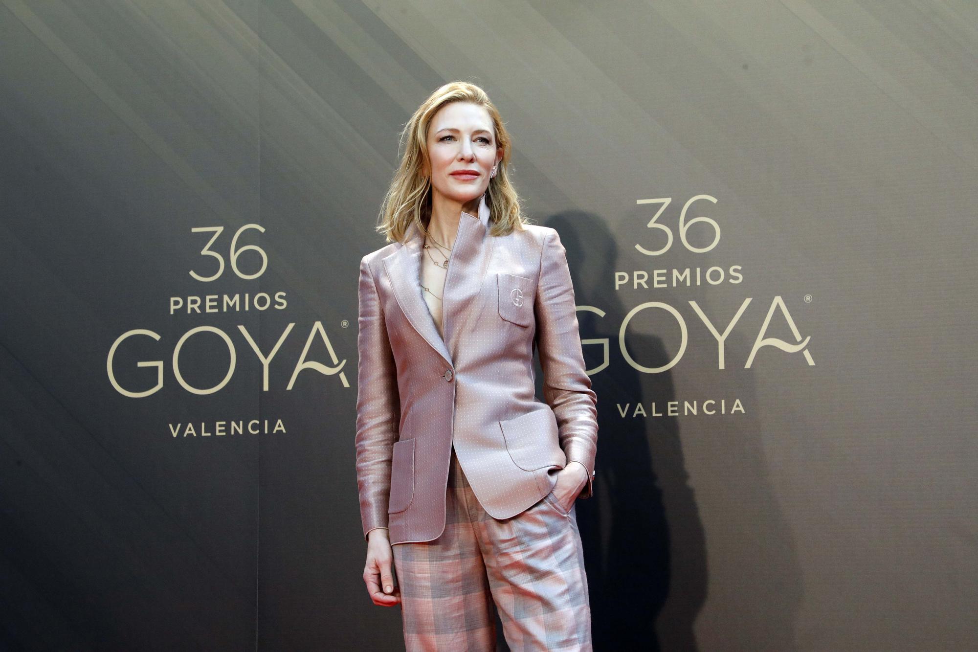 La actriz australiana Cate Blanchett, premio internacional de los Goya, en el Palau de les Arts