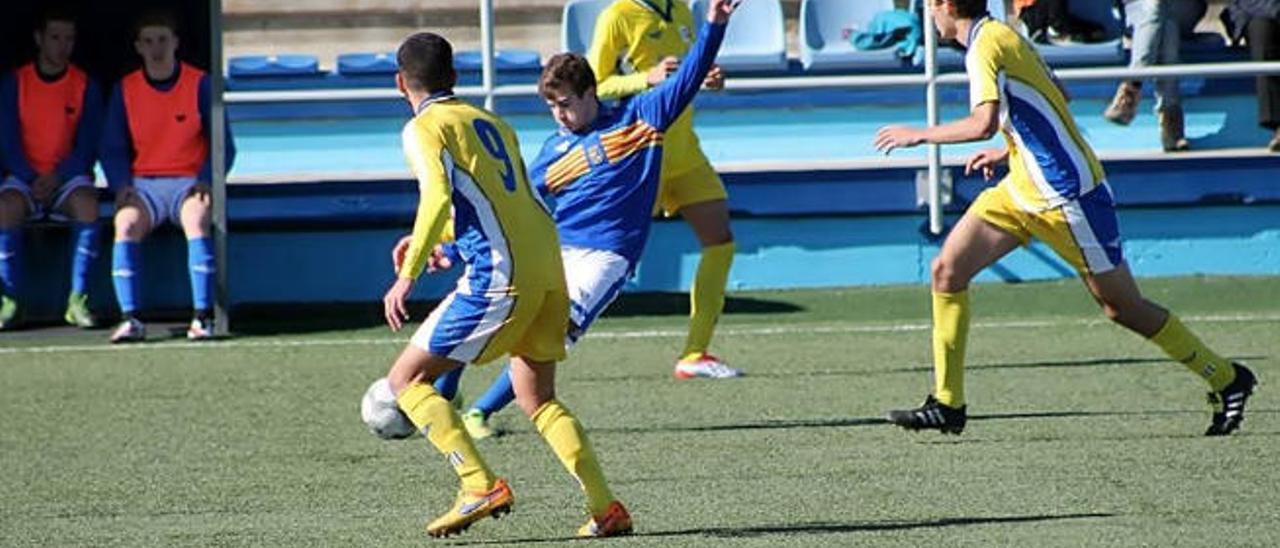 La imagen es del primer partido de la selección canaria juvenil contra la de Aragón.