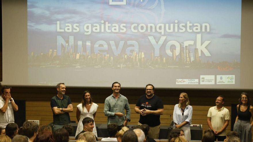 La banda de gaitas estrena el filme de su viaje a Nueva York