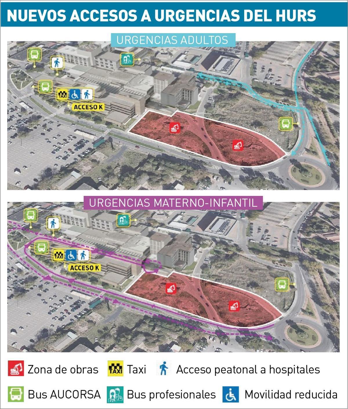 Nuevo accesos al hospital Reina Sofía de Córdoba.