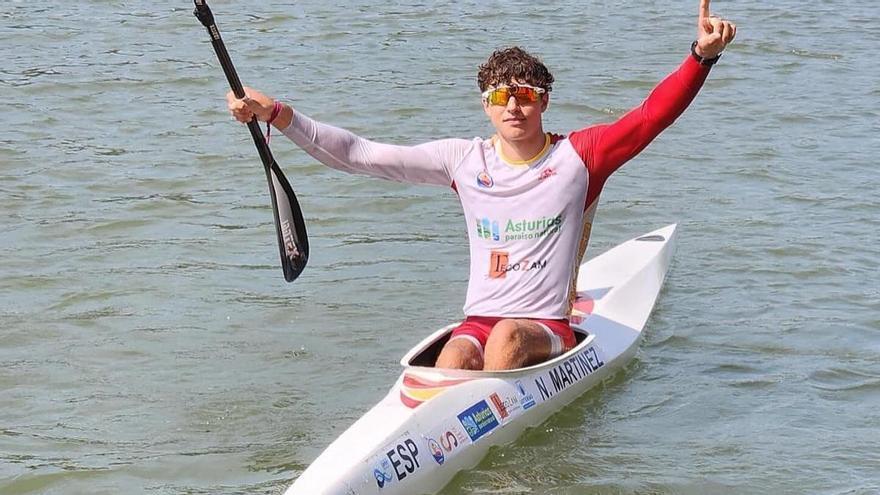 Nico Adega, el campeón del mundo de piragüismo que venció al cáncer, en Cangas de Onís