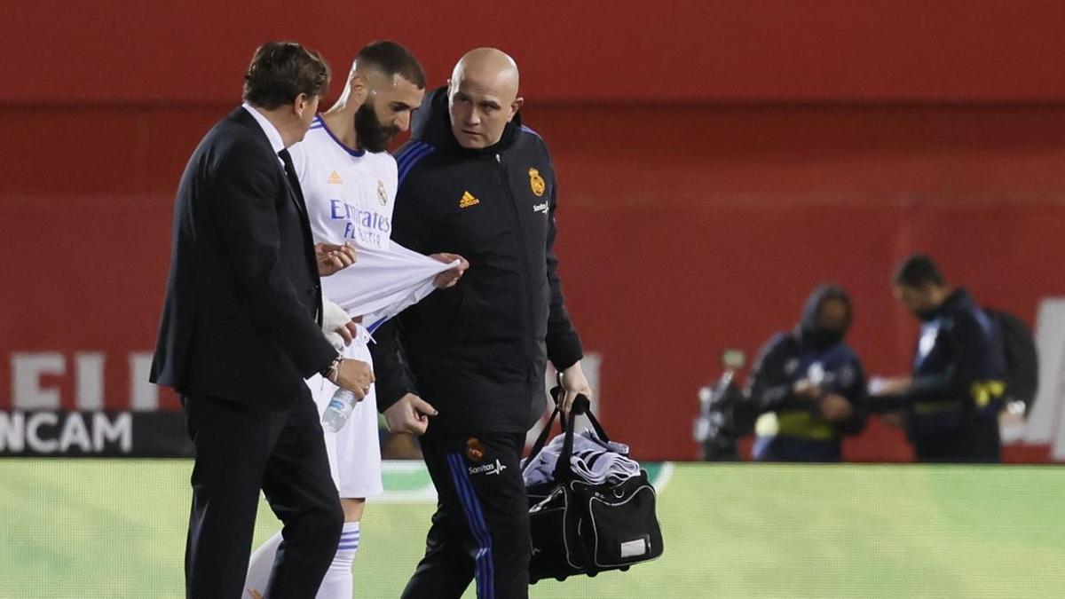 Benzema salió del campo en los minutos finales cuando Ancelotti había hecho todos los cambios