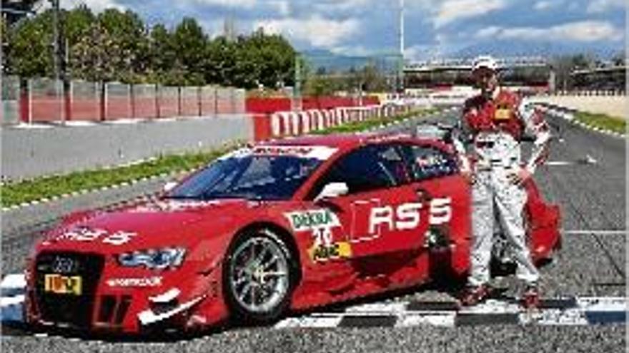 Miquel Molina amb el seu nou Audi RS5 ahir al Circuit de Catalunya.