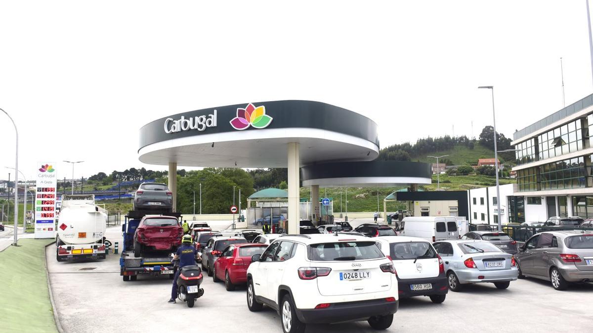 Gasolinera Carbugal de Alfonso Molina este martes tras el apagón