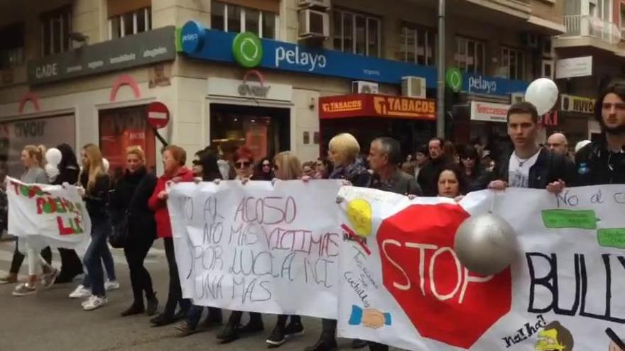 Manifestación contra el acoso escolar, en memoria de Lucía