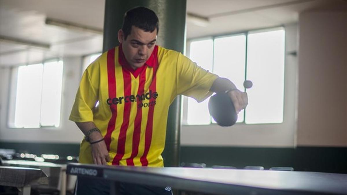 Carlos Agudo, jugador de tenis de mesa de los Special Olympics.