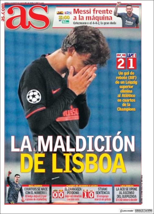 Portada AS viernes 14 agosto 2020