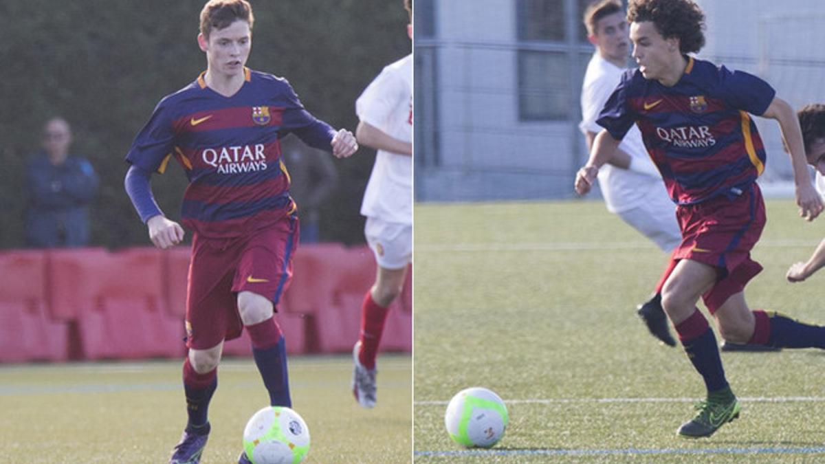 Sergio Gómez y Jandro, con la cantera azulgrana