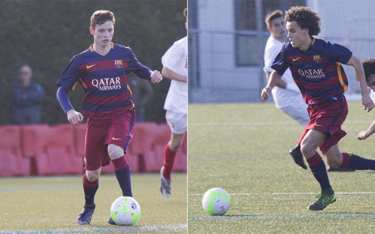 Sergio Gómez y Jandro, con la cantera azulgrana