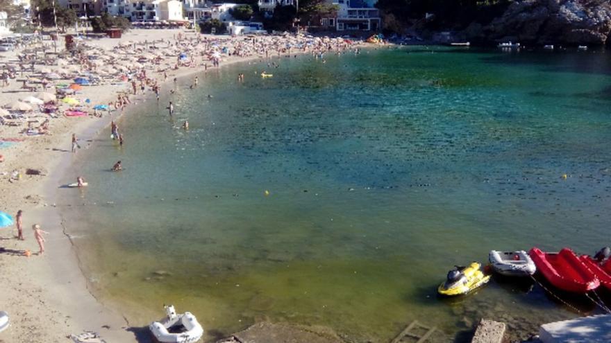 Alertan de la situación ambiental &quot;delicada&quot; de Cala Vedella, en Ibiza