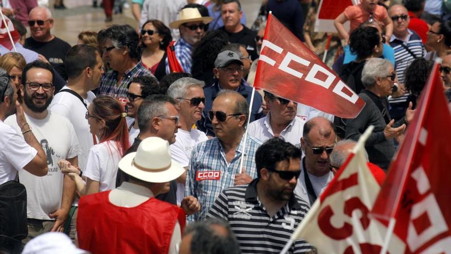 Imagen de archivo de la manifestación del Día del Trabajador en Cartagena.