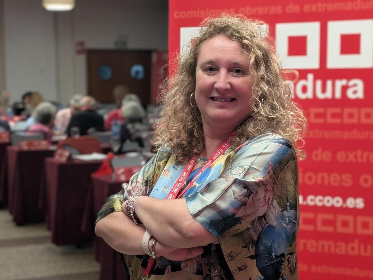 La secretaria general de CCOO de Extremadura, María Berrocal.