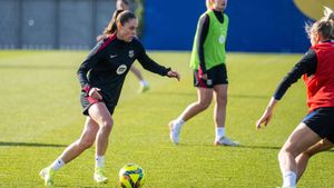 Entrenamiento del Barça Femenino. 