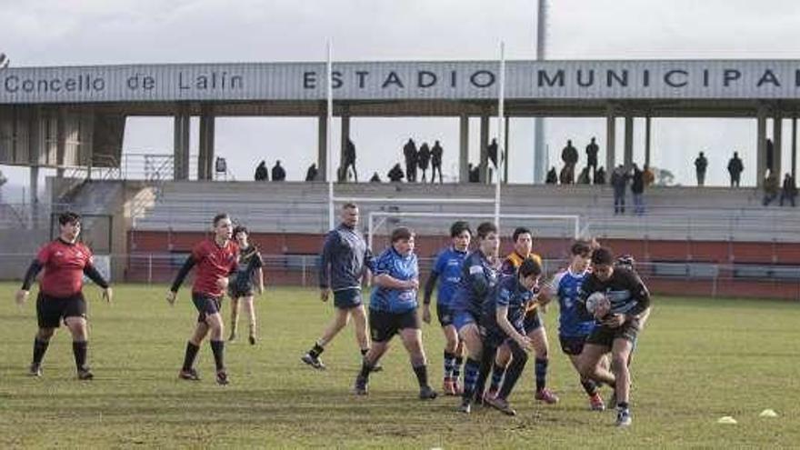 Entrenamiento de la Galicia Sub 14, ayer, en Lalín. // Bernabé/Ana Agra