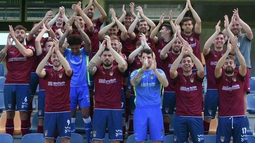 Fotograma del vídeo que ha grabado la plantilla del Pontevedra para promocionar el partido contra el Guijuelo. // FdV