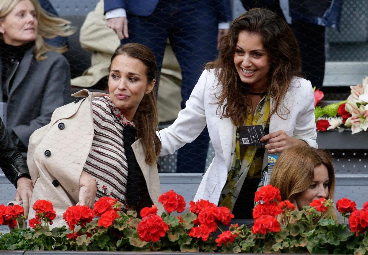 Paula Echevarría e Hiba Abouk en el Mutua Madrid Open