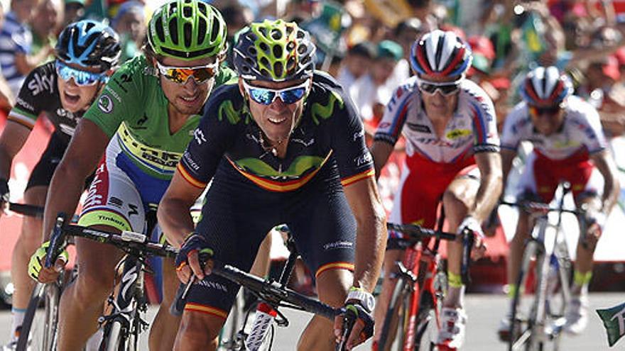 Alejandro Valverde, en una etapa de la Vuelta a España.