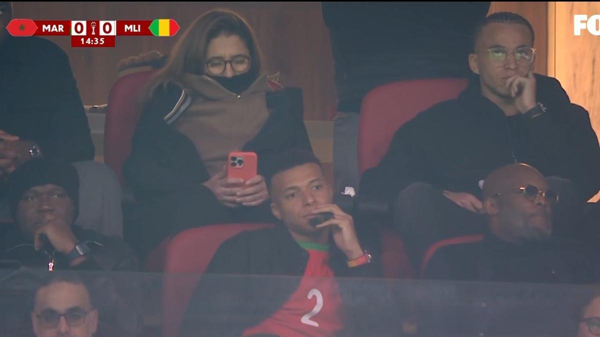 Mbappé, con la camiseta de Marruecos en la Copa África