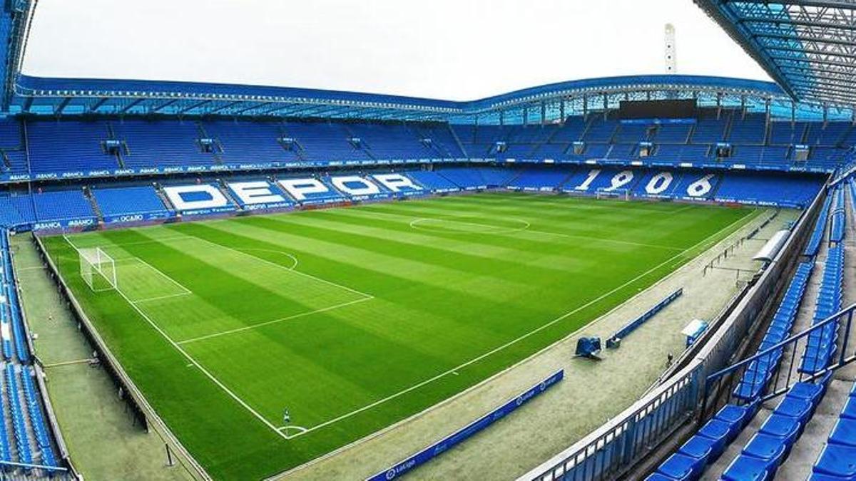 Imagen del estadio de Riazor donde juega este sábado el Zaragoza.