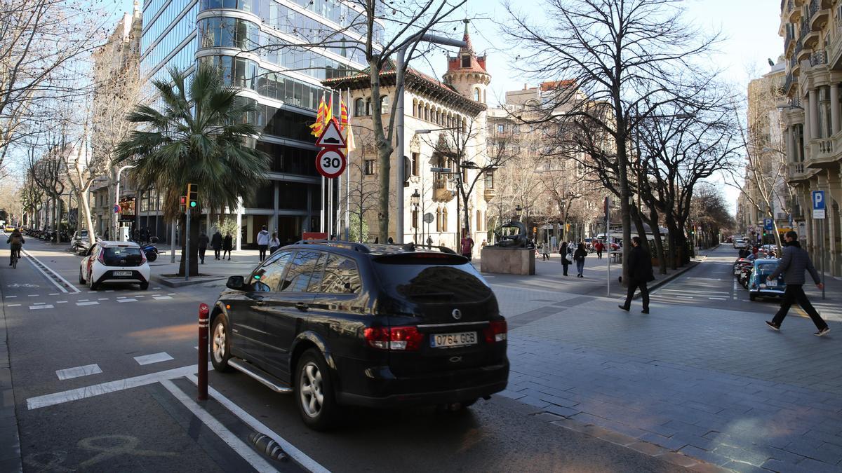 Diagonal con Rambla Catalunya, uno de los giros que será obligatorio a partir del 8 de febrero