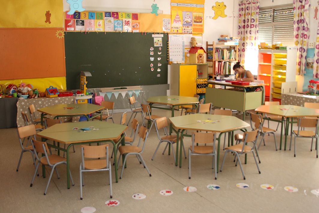 Aula de una escuela de Sant Boi