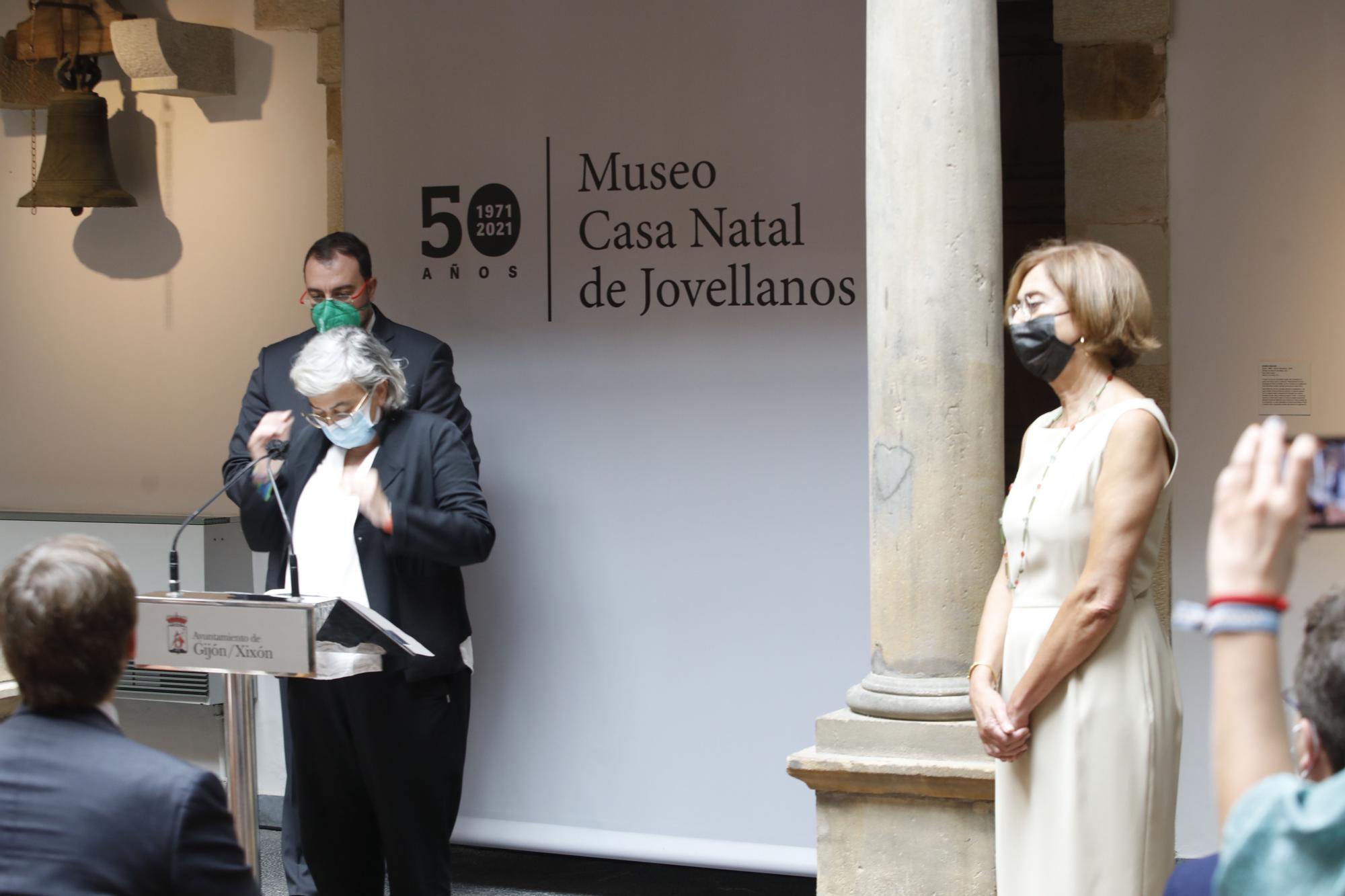 Inauguración de la exposición del retrato de Goya a Jovellanos en el arenal de San Lorenzo en la Casa Natal