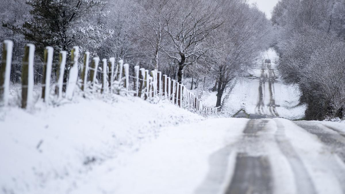 Temporal de nieve, viento y lluvia en Galicia