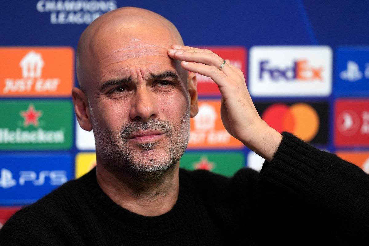 Pep Guardiola, entrenador del Manchester City, en la previa al duelo frente al Real Madrid.