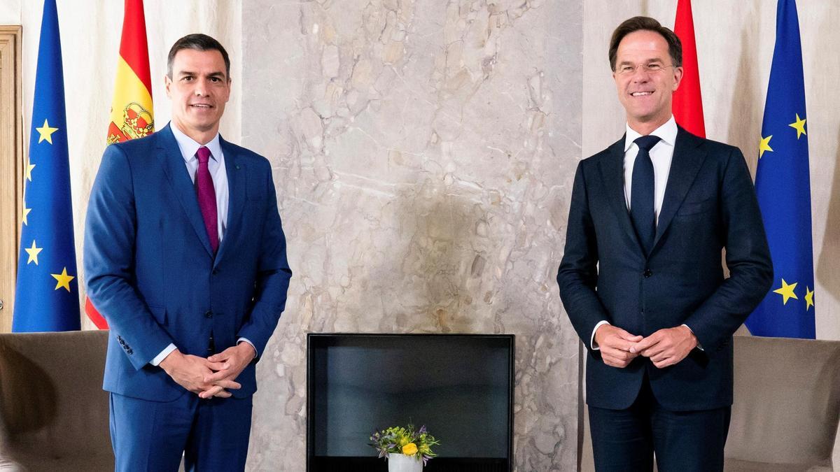 Pedro Sánchez y Mark Rutte, en una imagen de archivo.