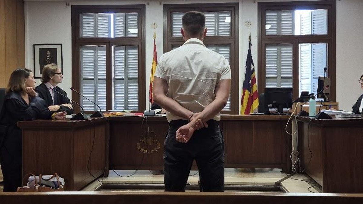 El condenado por dos agresiones sexuales a dos mujeres y un intento de tirón en Palma, en el juicio.