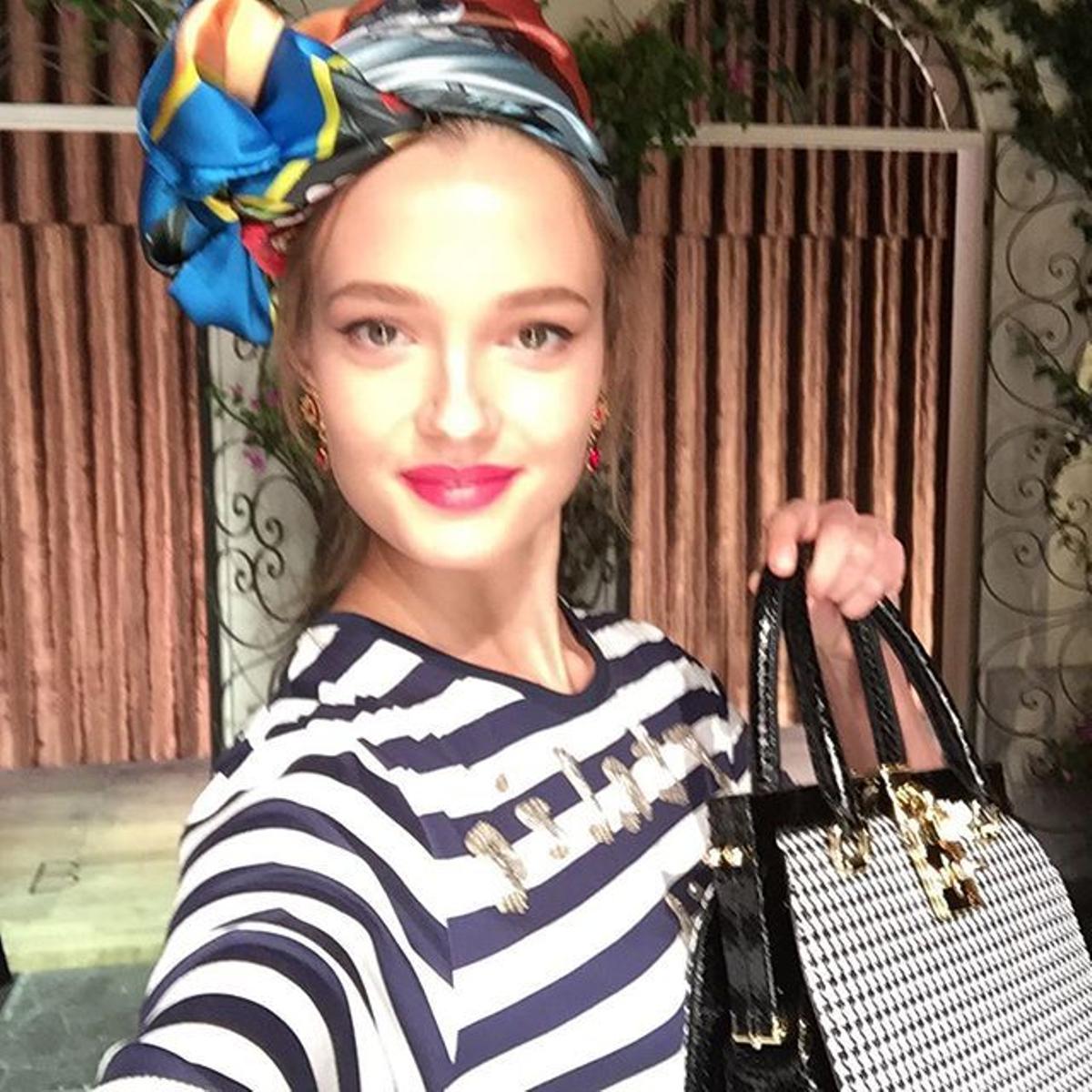 MFW: El 'selfie' de Alicja Tubilewicz en Dolce &amp; Gabbana
