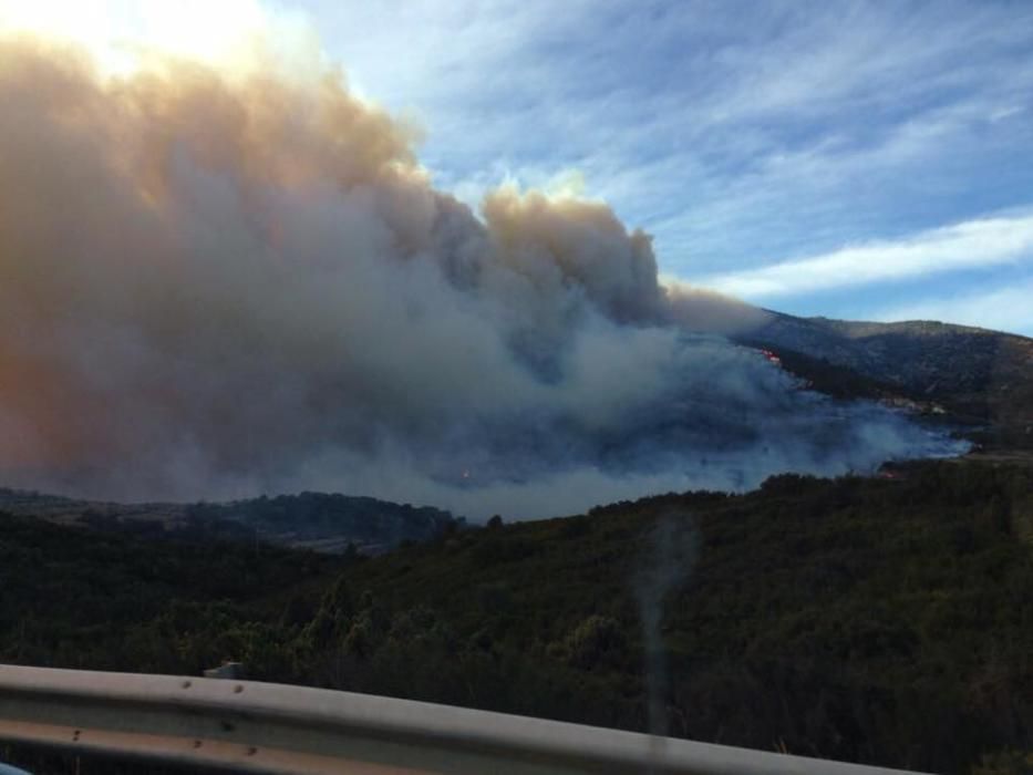 Incendio forestal en Culla