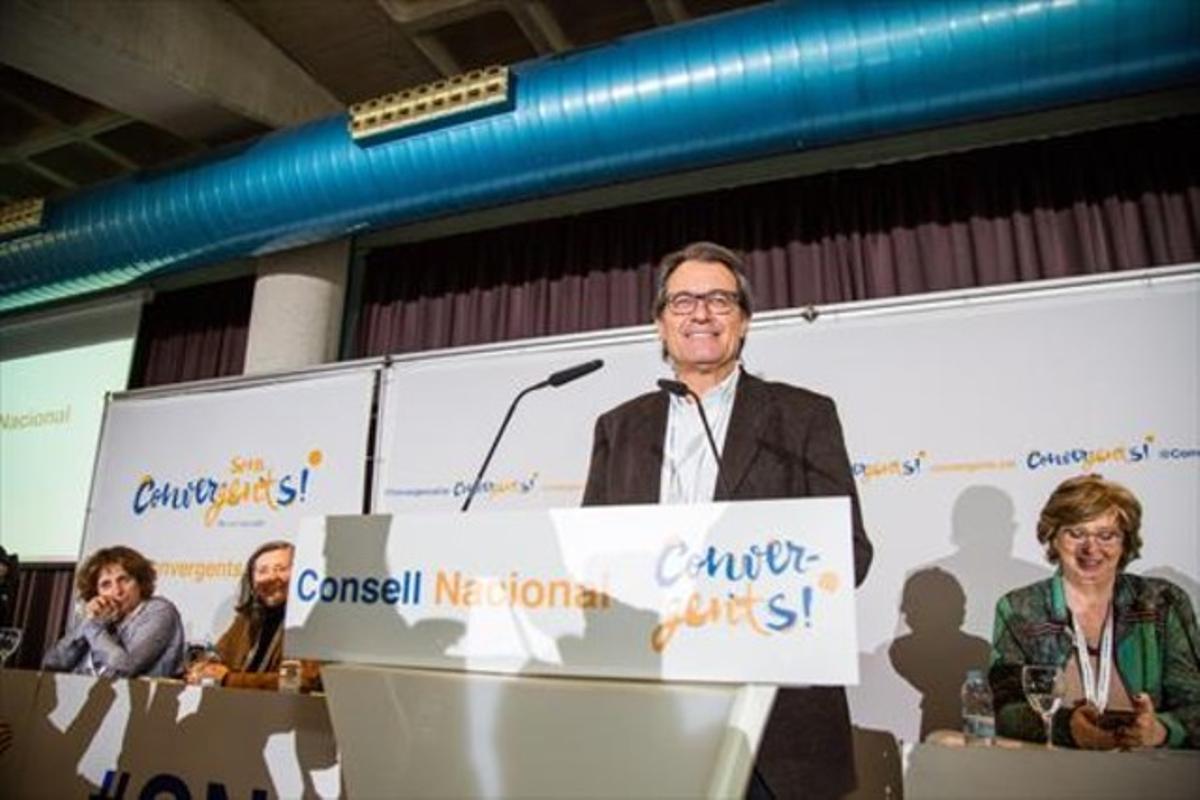 El expresidente de la Generalitat Artur Mas, en una imagen del pasado febrero, en el consejo nacional de CDC en Bellaterra.