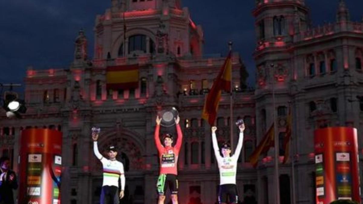 El podio de la pasada Vuelta a España
