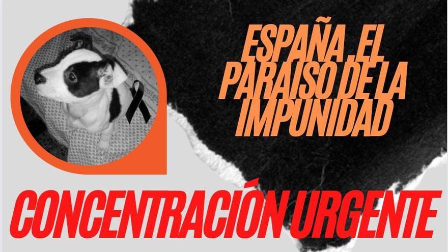 Cartel anunciador de la concentración de esta tarde.