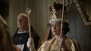 Claire Foy, el día de su coronación como Isabel II, en The Crown.