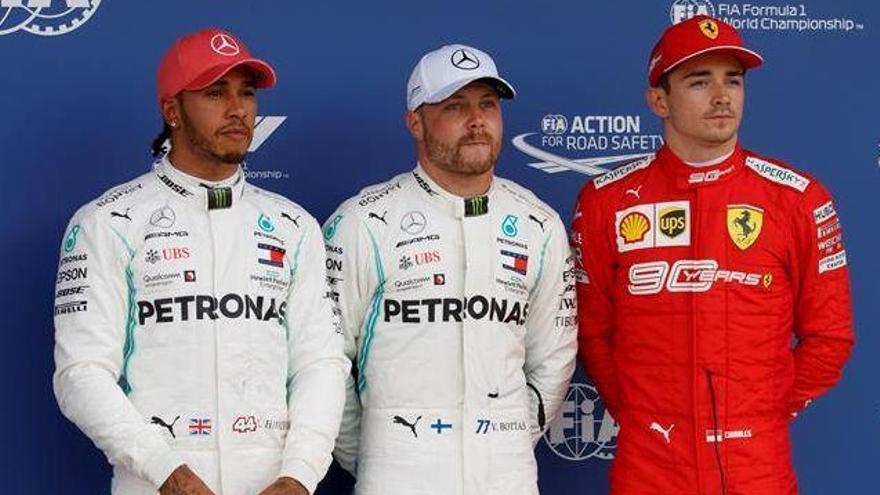 Bottas, Hamilton y Leclerc, separados por solo 73 milésimas de segundo