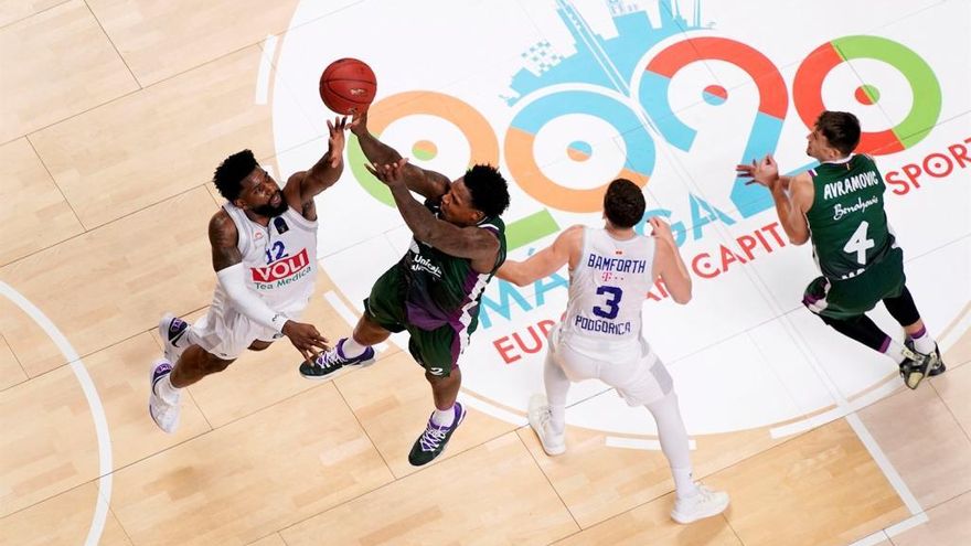 El Unicaja ganó 83-70 al Buducnost en el Carpena, en la primera jornada de la Eurocup.