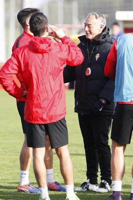 Entrenamiento del Sporting en el segundo día del año