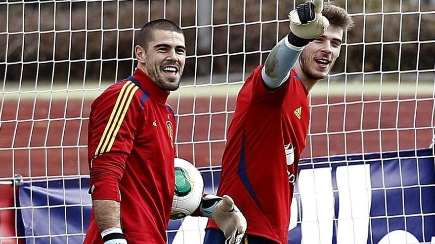 Valdés y De Gea comparten la portería de United