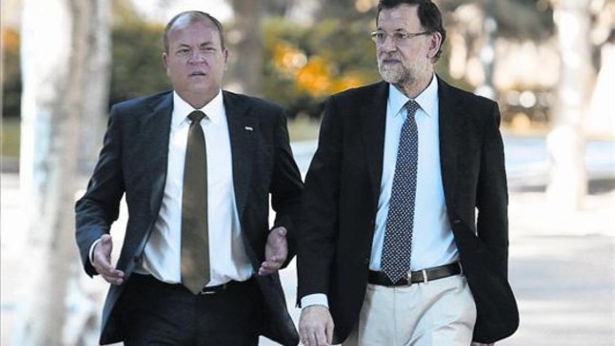 Monago y el presidente Mariano Rajoy, en la Moncloa, el pasado julio.