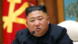 El líder de Corea del Norte, Kim Jong-un, en una reunión del Partido de los Trabajadores.