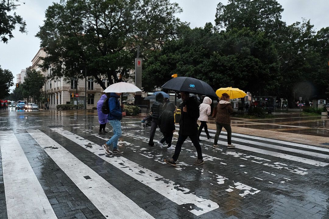 Málaga, en aviso amarillo por intensas lluvias este 8 de marzo