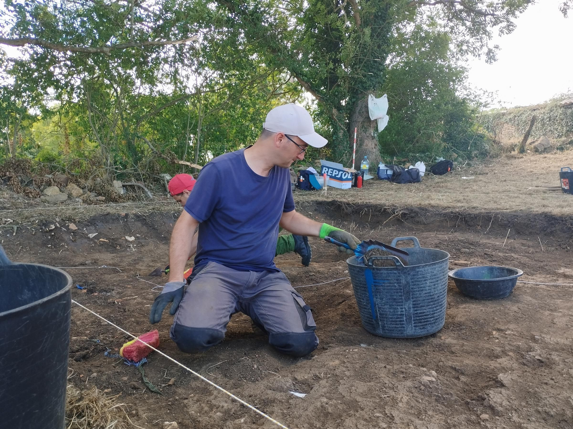 Así ha sido la primera jornada de excavación en Lucus Asturum este 2023